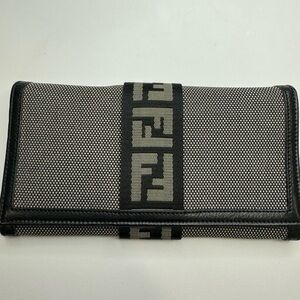 10789 Fendi Canvas Large Wallet